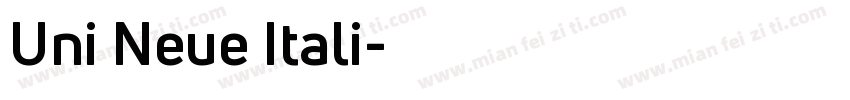 Uni Neue Itali字体转换